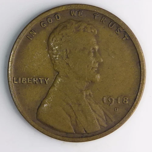 1918-D Lincoln Wheat One Cent 1c XF Z518