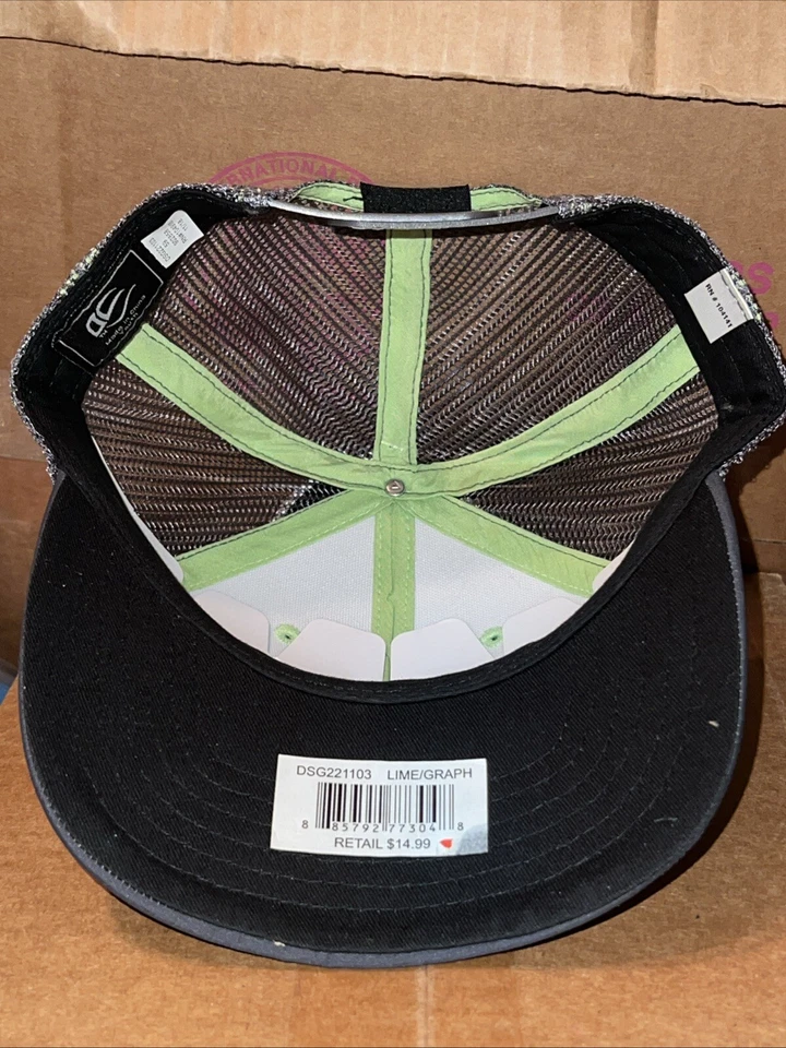 Realtree Adjustable Mesh Back Cap Hat Lime/Gray DSG221103 Youth OSFM - Image 4 of 4