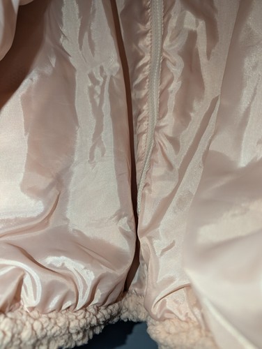 Nine West Jacket Pink Sherpa New NWT Womens Medium FAINT WSPR Teddy Zip Up Pocke - Picture 15 of 15