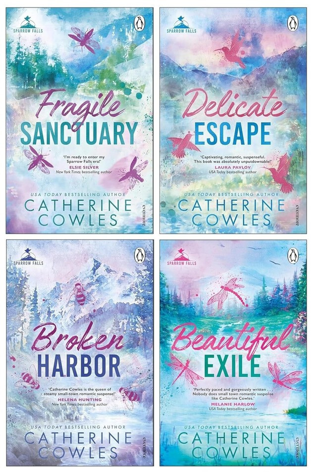 Sparrow Falls Series 4 Books Collection Set by Catherine Cowles Delicate Escape