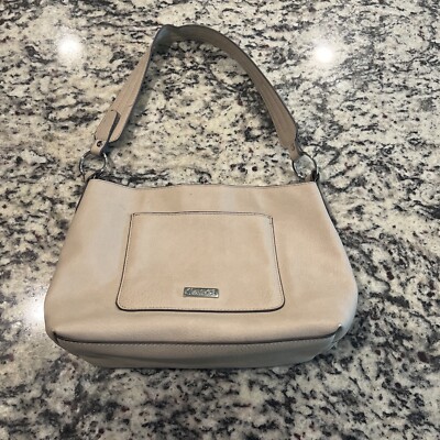 Carlos By Carlos Santana Shoulder Bag Purse Off White Color Floral Inside