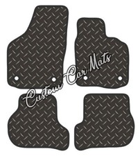 CUSTOM FIT VW JETTA CAR FLOOR MATS IN RUBBER FROM 2005 TO 2011 WITH OVAL CLIPS