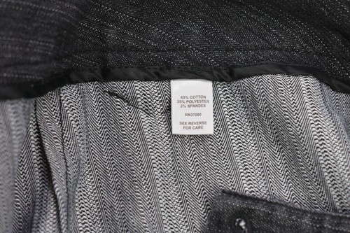 Cato Woman Womens Gray Stripe Shorts Imported Cotton Stretch Knee Length 18W - Picture 6 of 6