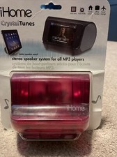 I HOME Crystal Tunes Stereo Speaker System For All MP3 Players New In Packaging