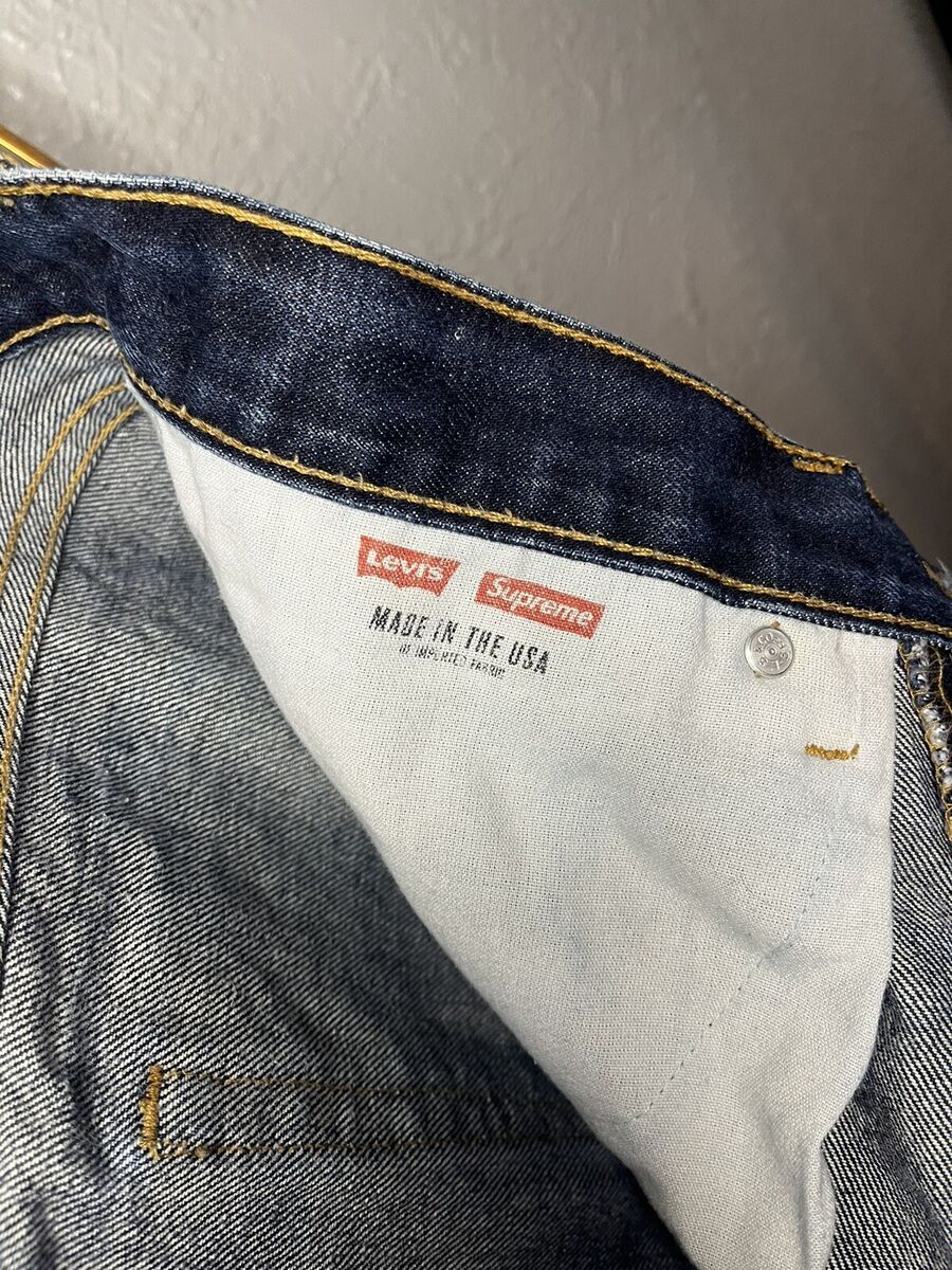 Rare Supreme x Levi's Star Rigid Denim Blue Jeans 32x32 FW11 Rare Supreme x Levi's Star Rigid Denim Blue Jeans 32x32 FW11