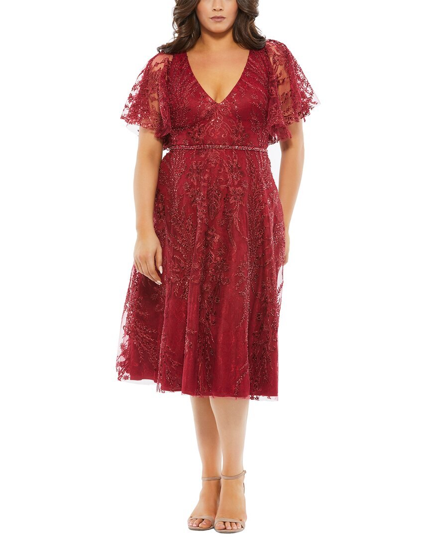 Женское платье миди А-силуэта Mac Duggal Plus 20W
