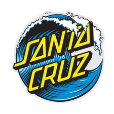 Santa Cruz Wave Dot Skateboard Sticker Large ...