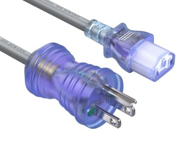 #ad 6ft NEMA 5 15P to C13 Hospital Grade Power Cord 18 AWG 10A 125V SJT Gray $12.99