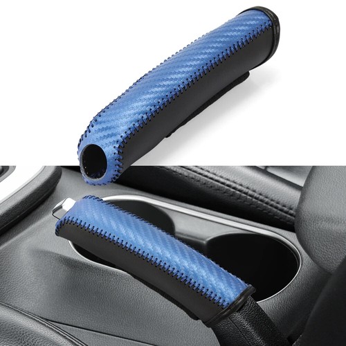 Car Hand Brake Sleeve Cover PU Leather Anti-Skid Parking Brake Cover Accessories - Foto 7 di 15