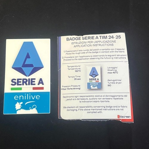 Offizieller Serie A TIM 2024/25 Aufnäher/Abzeichen für Fußballtrikot Calcio
