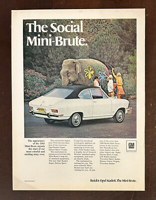 #ad 1969 Buick Opel Kadett Mini Brute Vintage Print Ad $9.79
