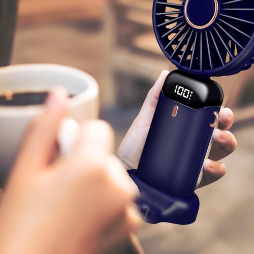 Mini Handventilator Leise Tragbarer Fan Lüfter USB Ventilator mit 5000mAh Akku - Bild 5 von 17