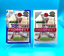2024 PANINI PROSPECT TICKET🔥NOLAN SCHANUEL LOT!🔥BLUE CRACKED ICE! 269/299 #129