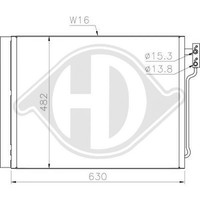 Diederichs DCC1577 Kondensator, Klimaanlage