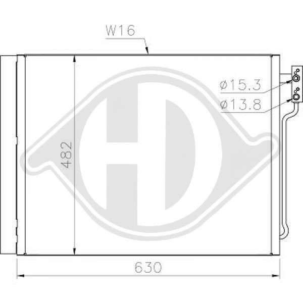 Diederichs DCC1577 Kondensator, Klimaanlage-image