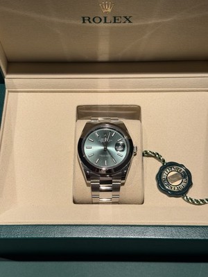 Rolex Datejust 126300, Mint Green, Brand New with Box & Papers