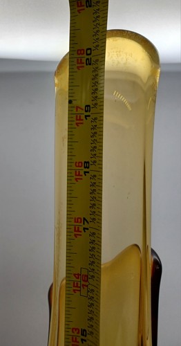 Énorme vase balancé smoothie miel ambre sur piédestal MCM LE SMITH hauteur 20,5" - Photo 4/4