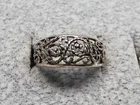 GRANDMA GRABE'S BEAUTIFUL VINTAGE 925 STERLING SILVER 1.4G OPEN BACK RING SIZE 4