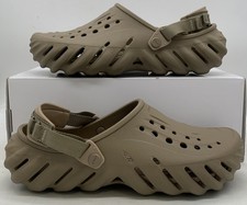 Crocs Echo Clog Khaki Casual Slip On Shoes 207937-260 Mens Size