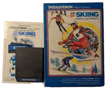 Skiing Intellivision Video Game 1979 Complete In Box Manual Overlays Tested Fast
