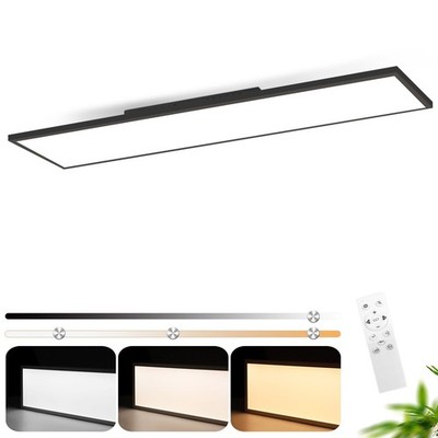 LED Deckenleuchte Aufbaupanel 120x30cm 40W CCT Fernbedienung Dimmbar mit Timer
