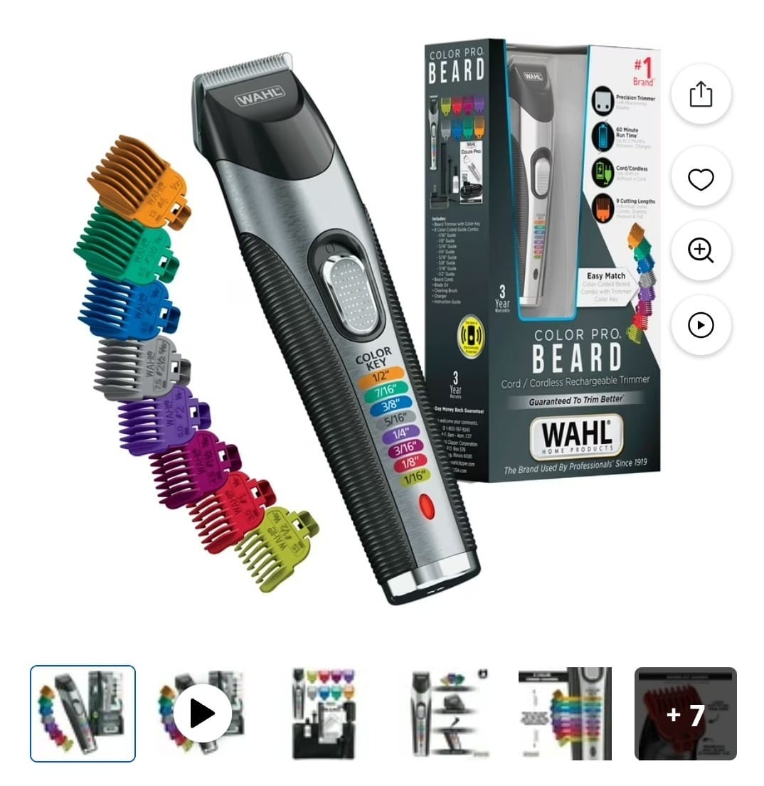 Wahl  Color Pro Cord/Cordless Rechargeable Beard Trimmer NEW