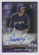 2017 Bowman Chrome Prospect Purple Refractor /250 Lucas Erceg #CPA-LE Auto 0g4