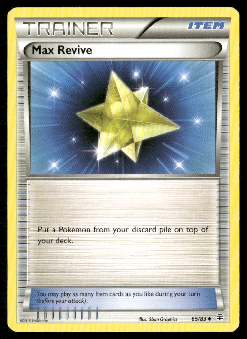 Max Revive 65/83 Uncommon Generations Pokemon Heavily Played