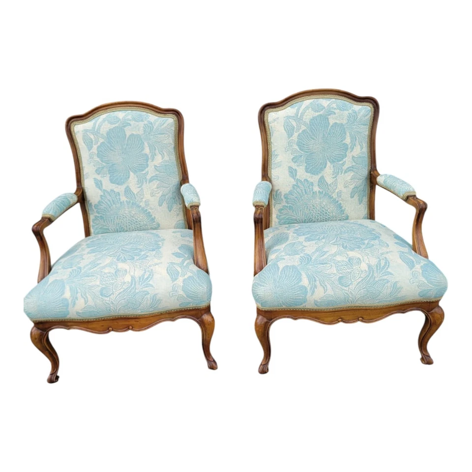 Par de sillas de arce americano John Widdicomb restauradas con tapicería nueva Foto 4 de 4