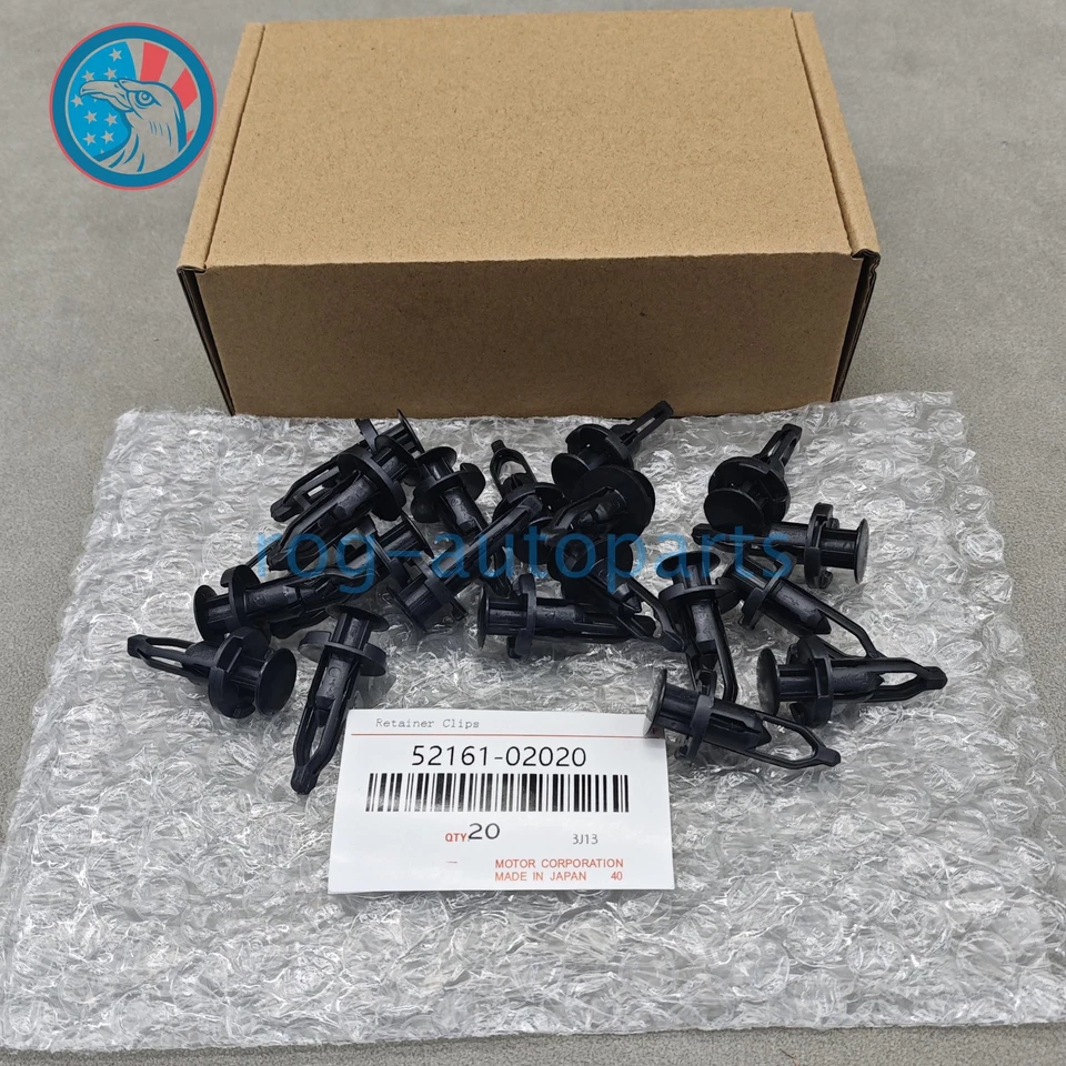 OEM 10PCS  Fender Bumper Retainer Clips Hood for Toyota Scion 52161-02020 USA - Image 2 of 4
