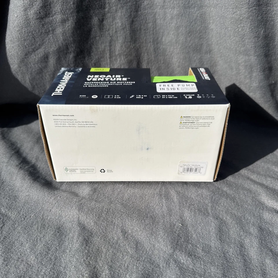 Neoair Venture Thermarest Backpacking Air Mattress Compact Lightweight With Pump - Image 2 of 4