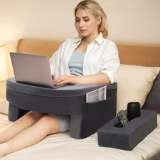 Gaming Lap Desk Pillow – Large 23″ Flat Surface Laptop Pillow for Couch & Sofa