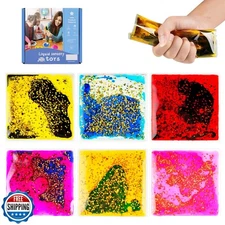 Onyoloy Sensory Soft Gel Liquid Toys: Water Sensory Fidget Toys Square Sensor