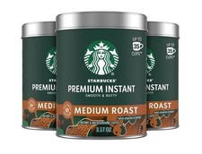 Starbucks Premium Instant Coffee, Medium Roast Coffee, Arabica Beans, PacK 3