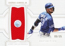 2020 Topps Definitive Collection Lourdes Gurriel Jr. Jumbo Relic /5 Card