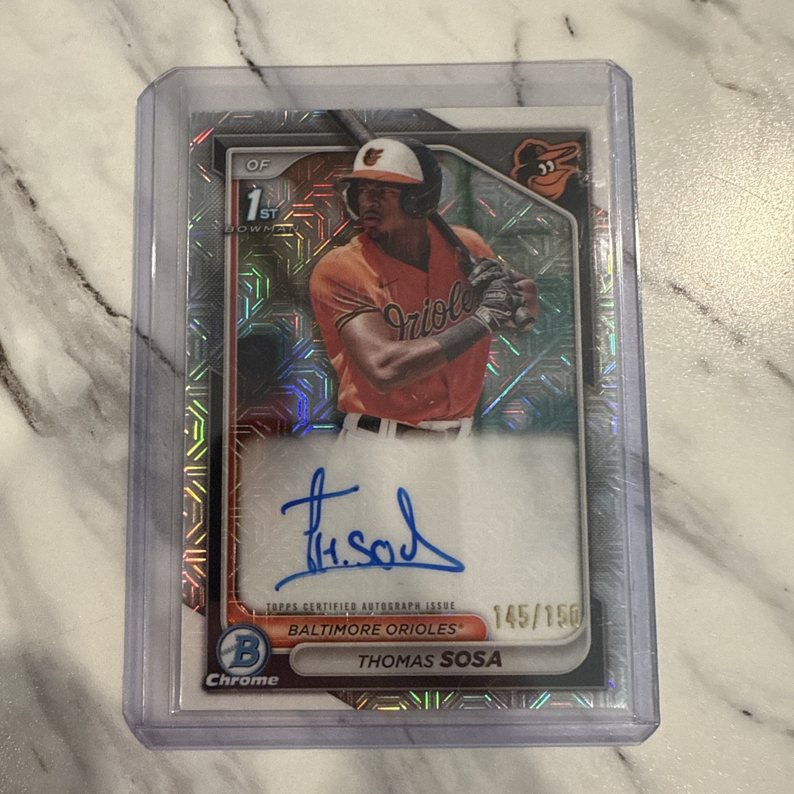 THOMAS SOSA 2024 BOWMAN CHROME 1ST HTA CHOICE REFRACTOR AUTO /150