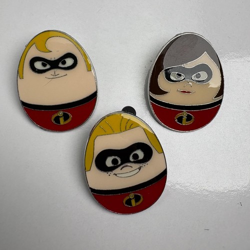 Disney Hong Kong Disneyland Incredibles Family Pin Set Pixar Mr Incredible Dash