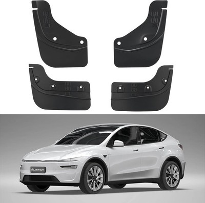 Tesla Model Y 2025 2026 Mud Flaps - No-Drill Hidden Mount Splash Guards, Black