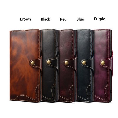 Echt Leder Tasche Kartenfach Klapp Hülle für Samsung Galaxy S25 Ultra