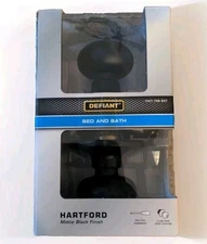 Defiant Hartford Bed and Bath Door Knob Matte Black Finish 1007 789 937 NEW