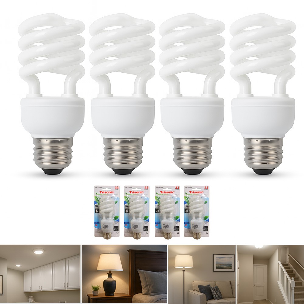 Daylight Cfl Fluorescent Compact 33 Watts 150w Repl 6400k