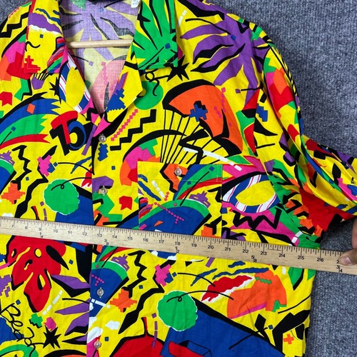 Vintage Rare Woolrich Abstract Print Button Up Shirt Mens XL Colorful - Picture 5 of 7