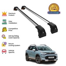 Premium Quality Roof Rack Cross Bar�set�for Citroen C3 Aircross 2017 - Silver