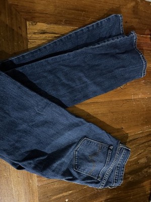 Levi s 715 Jeans Women's Size 28 Bootcut Blue Distressed Knee Stretch Denim