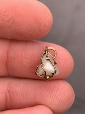 9ct Rose Gold Baroque Pearl Pendant, Victorian Art Nouveau 9k 375