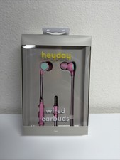 Heyday Wired Earbuds Candy Pink In-Ear Built-In Microphone Ear Buds
