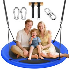 43" Saucer Tree Swing for Kids Adult, 700lbs Weight Capacity, Waterproof Flyi...