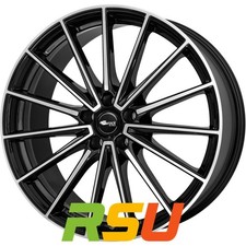 Brock B43 schwarz glanz front-poliert 8x19" ET32.5 LK5 112 ML 66.6 Alufelgen ...