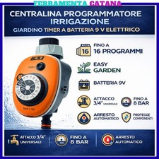 centralina programmatore irrigazione giardino timer a batteria 9 v elettrico