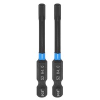 "4Mm 1/4\" Sechskant-Bit 2 StüCk 2.56\" S2 Stahl"